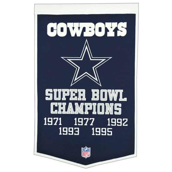 Cowboys 24"x38" Wool Banner Dynasty