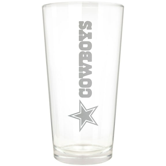 Dallas Cowboys Etched 16oz. Vertical Rally Cry Pint Glass