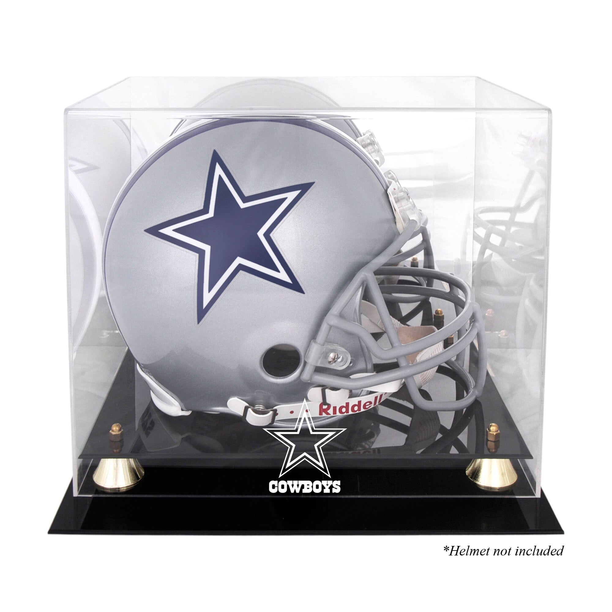 Dallas Cowboys Golden Classic Helmet Display Case with Mirrored Back 