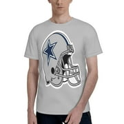 Dallas-Cowboys Men T-Shirt Cotton Crew Neck Casual Loose Short Sleeve Summer Gym Workout Streetwear Shirts Tops Tshirt Small