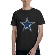 Dallas-Cowboys Men T-Shirt Cotton Crew Neck Casual Loose Short Sleeve Summer Gym Workout Streetwear Shirts Tops Tshirt Small