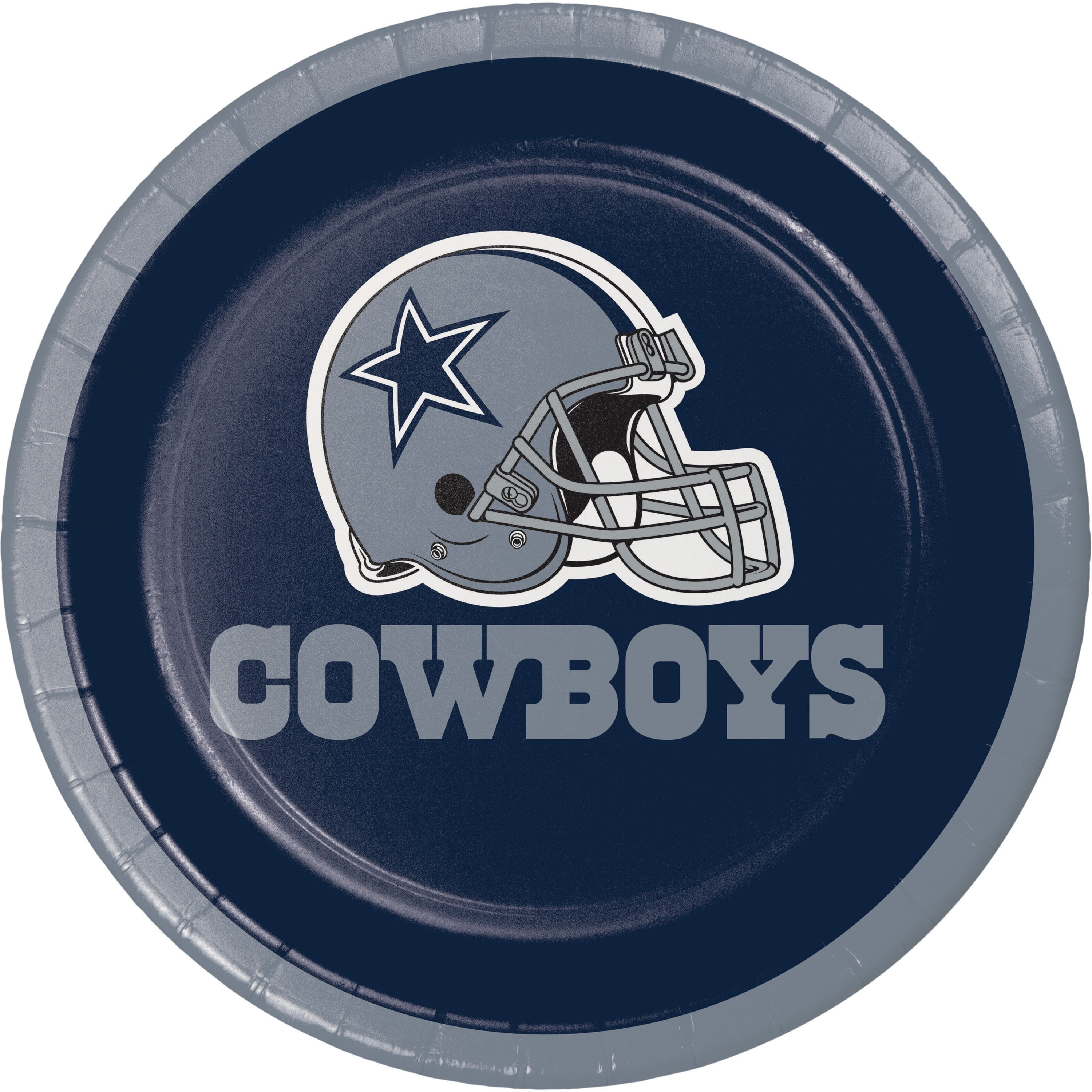 Dallas Cowboys Round Paper Dessert Plates 24 Count for 24 Guests