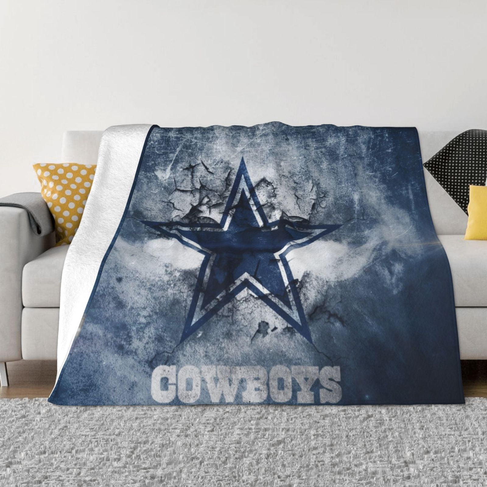 DallasCowboys Throw Blanket 80"X60" Ultra Soft Cozy Warm Comfortable