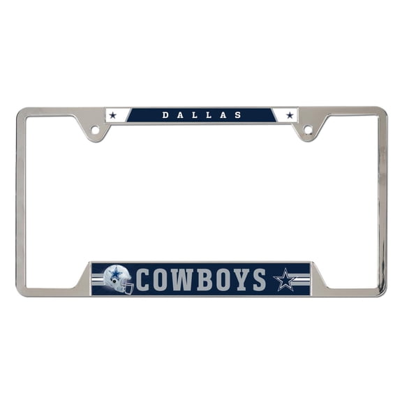 WinCraft  Dallas Cowboys Chrome Plated Metal License Plate Frame