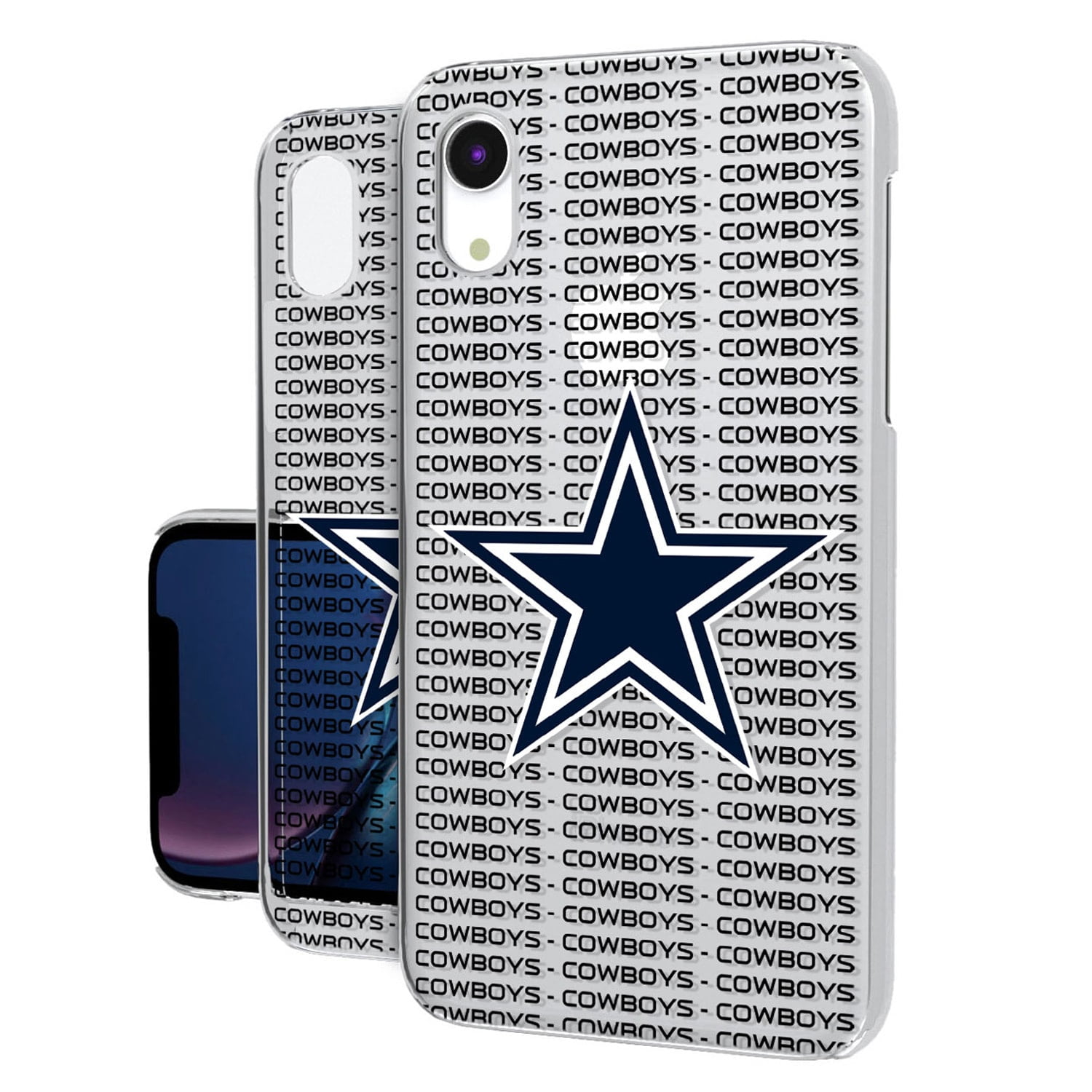 Dallas Cowboys iPhone Clear Text Backdrop Design Case