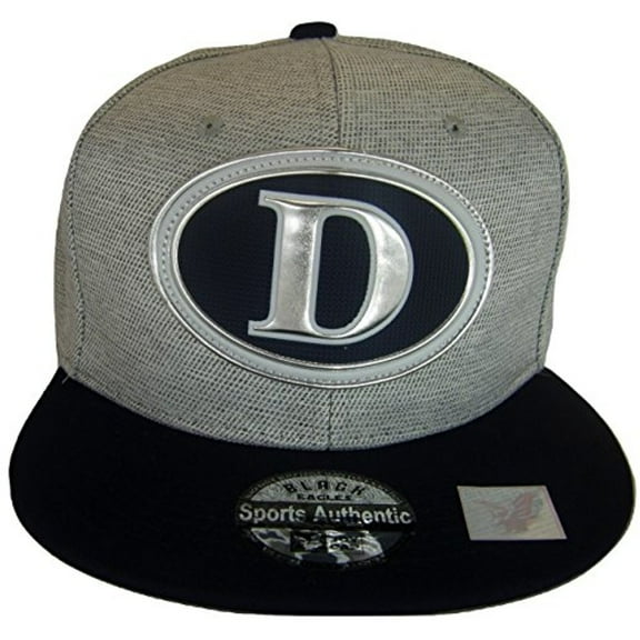 Dallas D Oval Style Cotton Adjustable Snapback Baseball Cap (Light Gray/Navy)