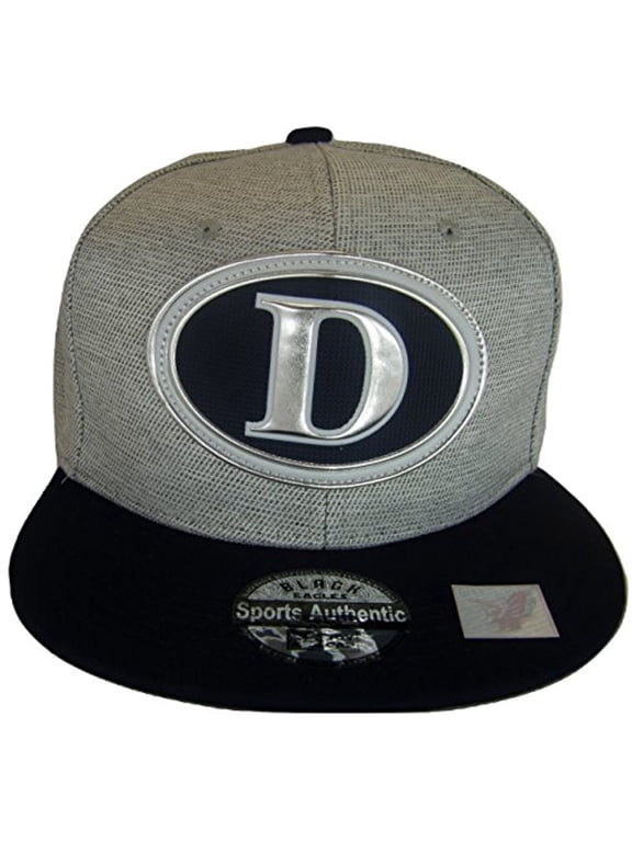 Dallas D Oval Style Cotton Adjustable Snapback Baseball Cap (Light Gray/Navy)