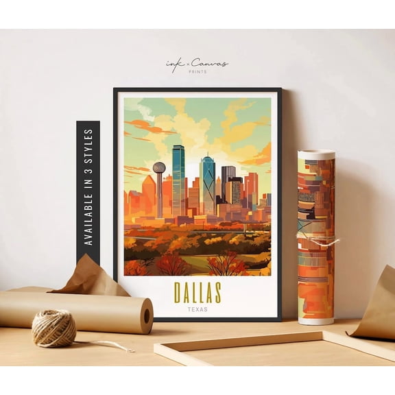 Dallas Downtown Texas Wall Decor