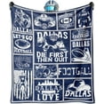 thumbnail image 1 of Dallas Football Blanket, Football Style Travel Blanket Gifts for Men Women Boys Kids, Blue Football Throw Blanket 60" X 50", 1 of 6