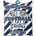thumbnail image 1 of Dallas Football Lovers Flannel Blanket, Blue Plush Travel Blanket, Team Color Soft Fleece Throw Blanket 50"x60", 1 of 6