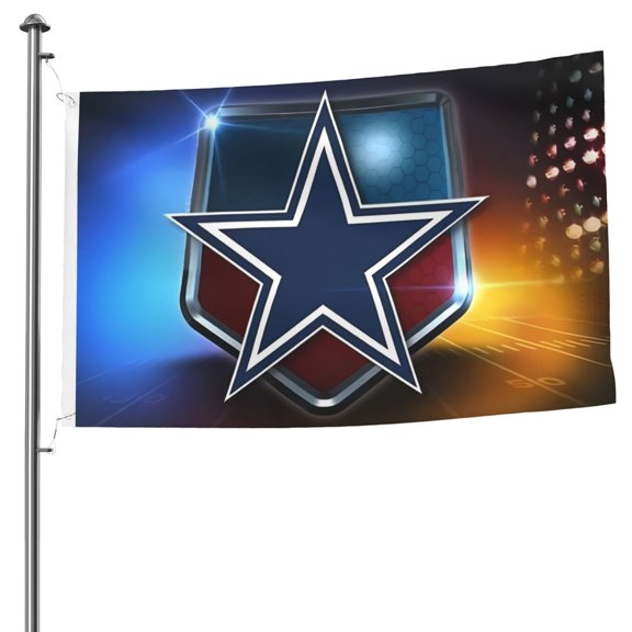 Dallas Football Team Custom Double Sided Flag 5x8ft, Game Day Support Flag Hanging Outdoor Garden Hanging Flag, Football Fan Home Indoor and Outdoor Decor