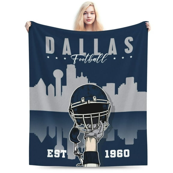 Dallas Football Throw Blanket, Soft Lightweight Plush Warm Blankets For Men And Women, Sports Fan Gifts Bed Tapestry For Sofa, Travel 60"X50"