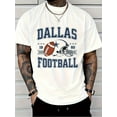 thumbnail image 1 of Dallas Football Vintage Print Men'S Cotton T-shirt-Casual Sports Style, Breathable round Neck Short Sleeve Top, 1 of 8