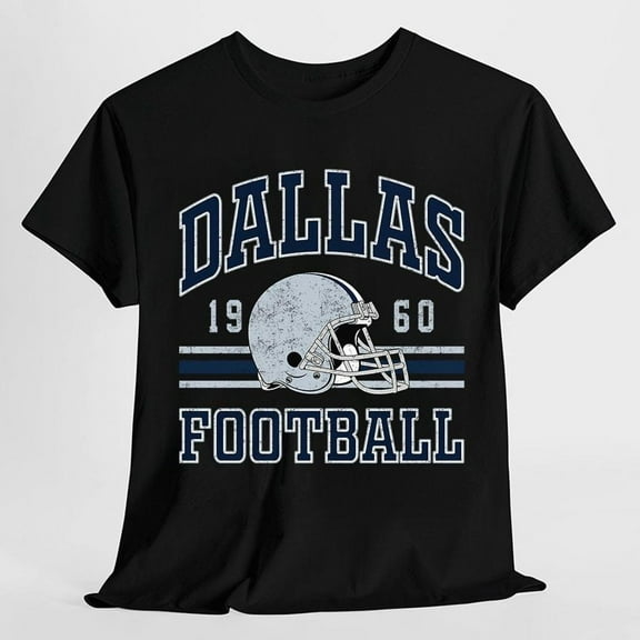 Dallas Football Vintage Shirt, Football Game Day Gift For Fan,Black Color,Size L
