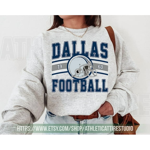 Dallas Football Vintage Style Sweatshirt, Football Shirt, Dallas Fans Gift