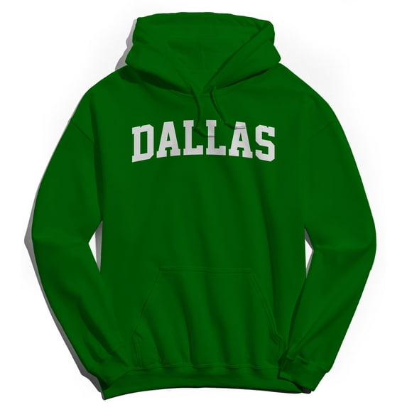 Dallas Graphic Irish Green Men's Cotton Pullover Hoodie