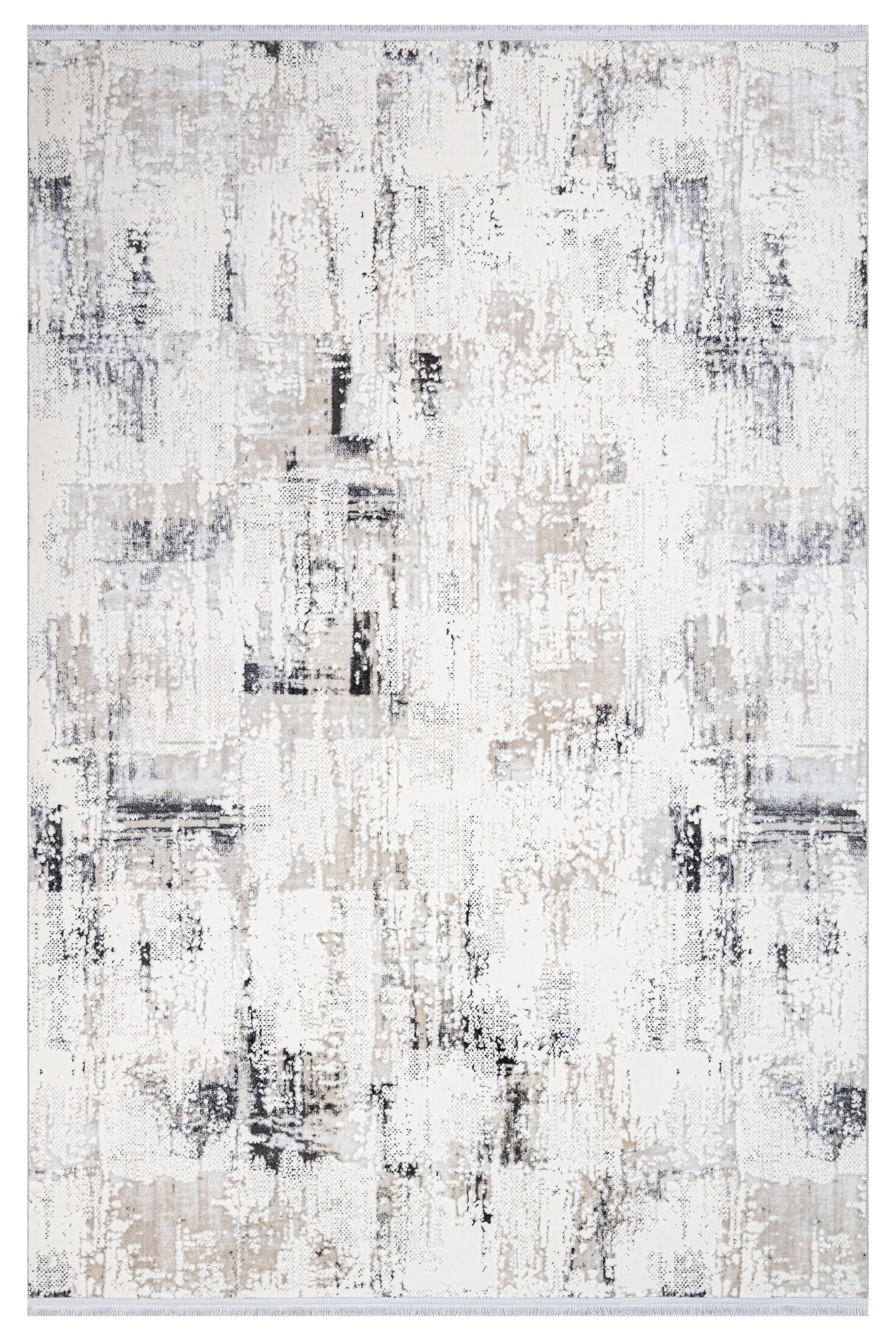Dallas Grey Abstract Polyester Area Rugs for Living Room Jacquard ...
