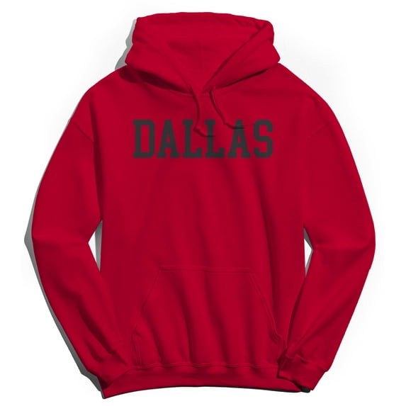 Dallas Humor Graphic Red Men's Crewneck Sweatshirt Hoodie