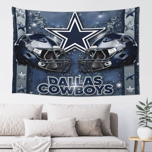 Dallas Indoor Decorative Wall Tapestry 60x40 Inch, Football Team Theme Wall Hanging Personalized Tapestry, Home Fashion Decor for Living Room, Bedroom, Kitchen, Dorm, Fan Gift