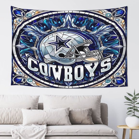 Dallas Indoor Decorative Wall Tapestry 60x40 Inch, Football Team Theme Wall Hanging Personalized Tapestry, Home Fashion Decor for Living Room, Bedroom, Kitchen, Dorm, Fan Gift