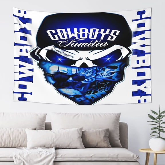 Dallas Indoor Decorative Wall Tapestry 60x40 Inch, Football Team Theme Wall Hanging Personalized Tapestry, Home Fashion Decor for Living Room, Bedroom, Kitchen, Dorm, Fan Gift