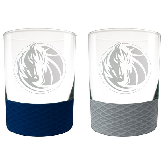 Dallas Mavericks 14oz. Commissioner Rocks Glass Two-Piece Set