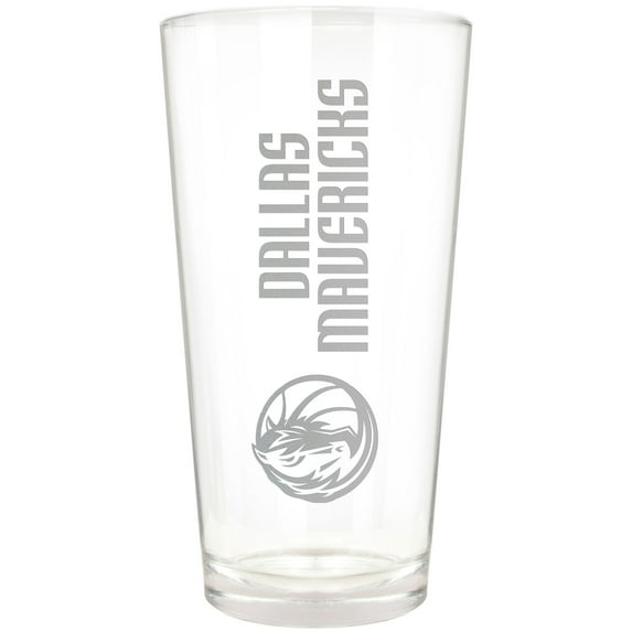 Dallas Mavericks Etched 16oz. Vertical Rally Cry Pint Glass