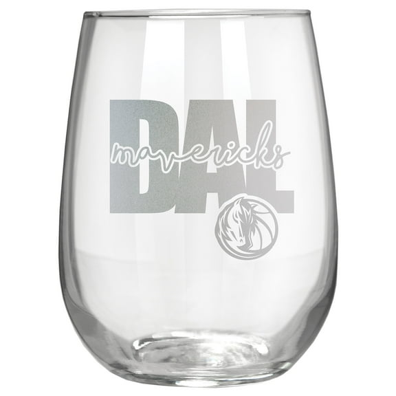 Dallas Mavericks Etched 17oz. City Stemless Wine Glass