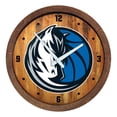 thumbnail image 1 of Dallas Mavericks 20.25" Faux Barrel Top Clock, 1 of 5