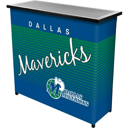 Dallas Mavericks NBA Hardwood Classics Portable Bar, Pop-Up Drink Station Patio, Garage or Man Cave Accessories - Royal Blue, Green
