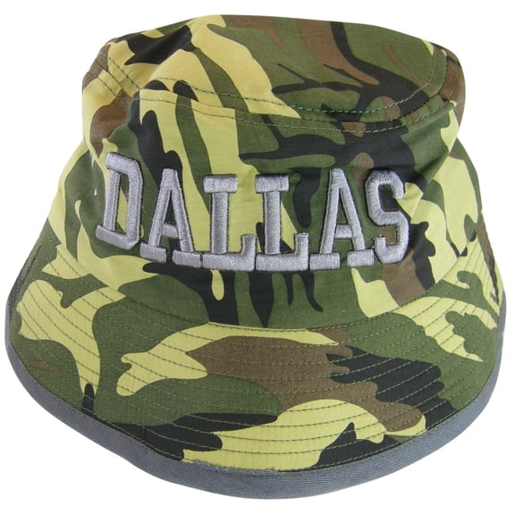 Dallas Men's Adult Size 2-Tone Bucket Hats (Camouflage/Gray)
