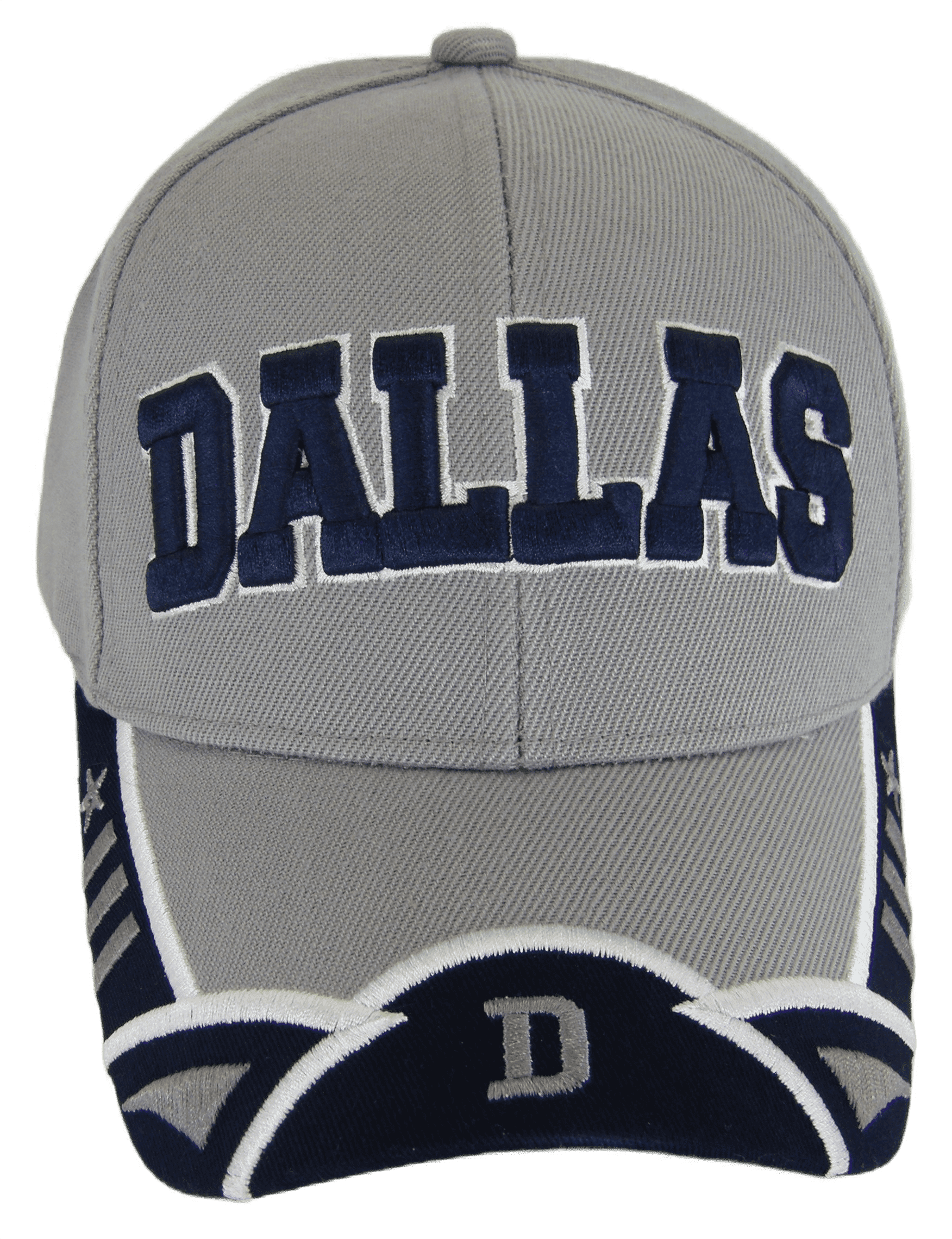 Dallas Men's City Name Adjustable Baseball Cap (Gray/Navy)