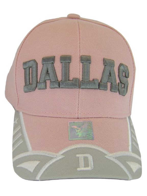 Dallas Men's City Name Adjustable Baseball Cap (Pink/Gray)