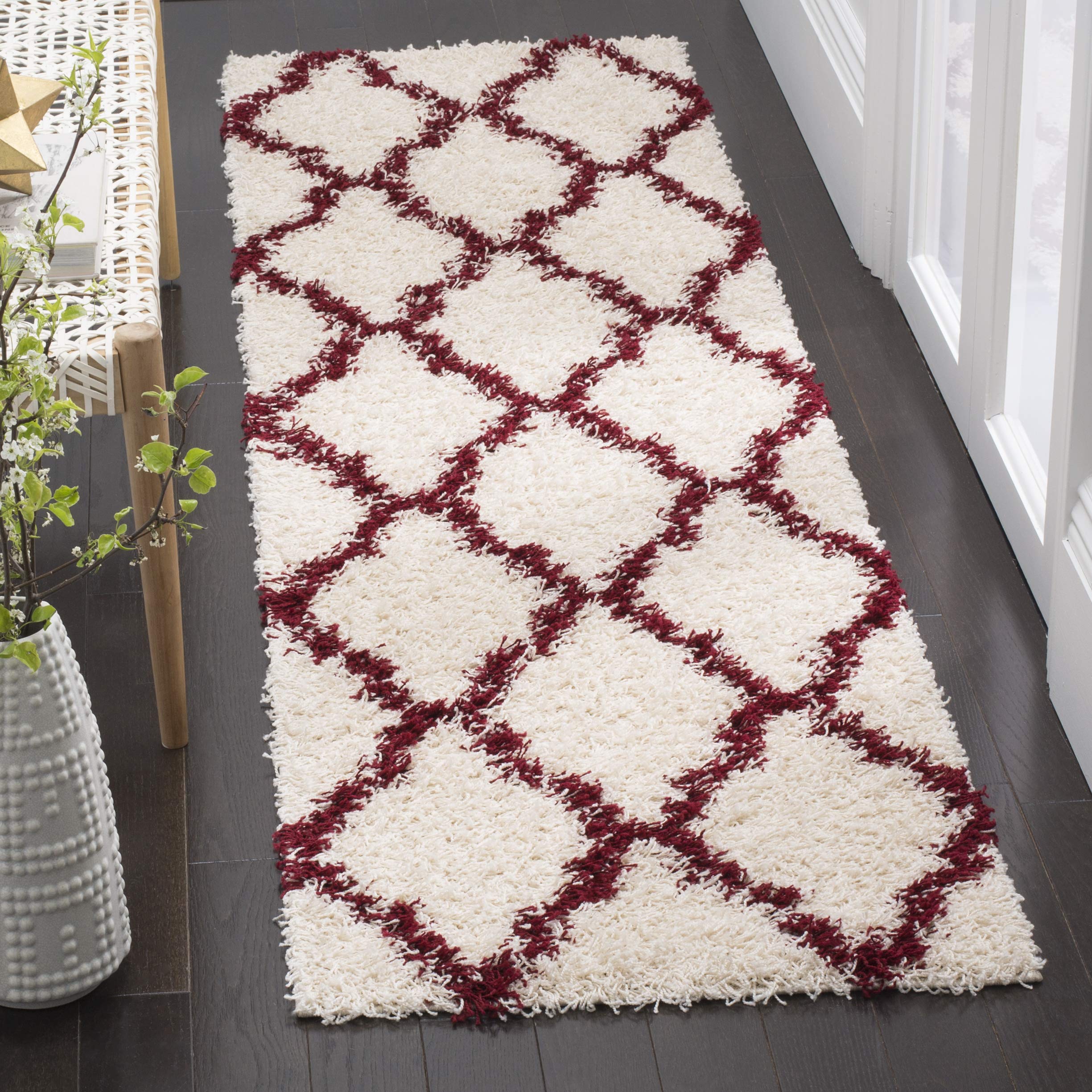 Dallas Shag Rug, 2.3x10 Feet Runner with Trellis Pattern, Ultra-Soft 1. ...
