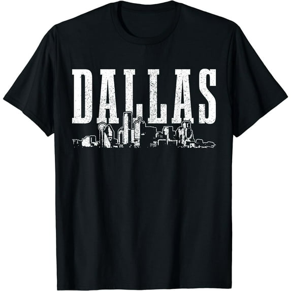 Dallas Skyline Pride Vintage Dallas Texas T-Shirt Black Medium
