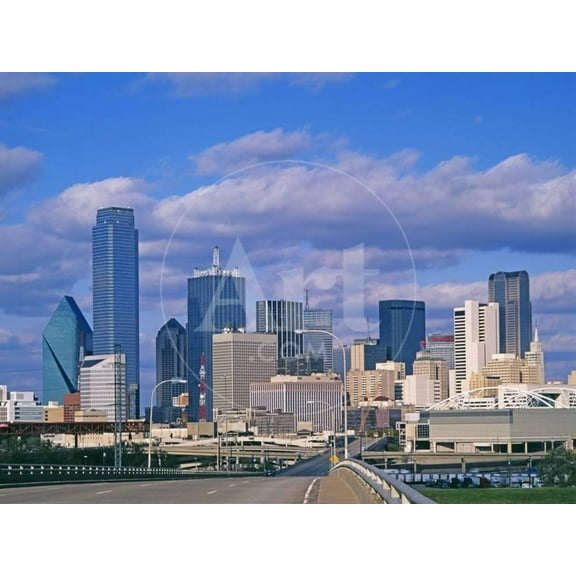 Dallas Skyline, Scenic Unframed Photographic Print Wall Art by Murat Taner Sold by ArtCom