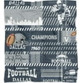 thumbnail image 1 of Dallas Splicing Travel Throw Blanket Gift for Men Women,Flannel Dallas Blanket for Sofa Bed Sofa Living Room Chair,Football Team Throw Blanket 50"x60", 1 of 5