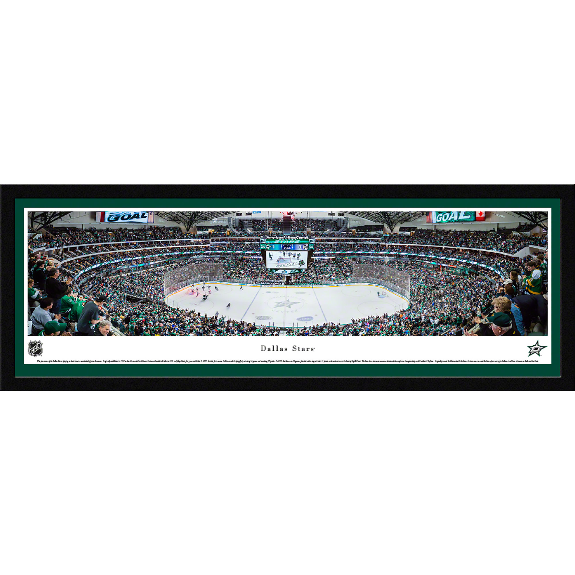 Dallas Stars -Center Ice at American Airlines Center - Blakeway Panoramas NHL Print with Select Frame and Single Mat - image 1 of 1
