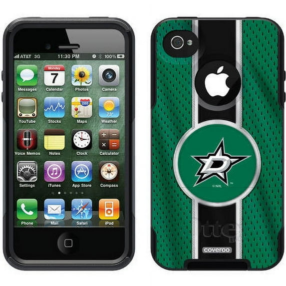 Dallas Stars Jersey Stripe Design on OtterBox Commuter Series Case for Apple iPhone 4/4s