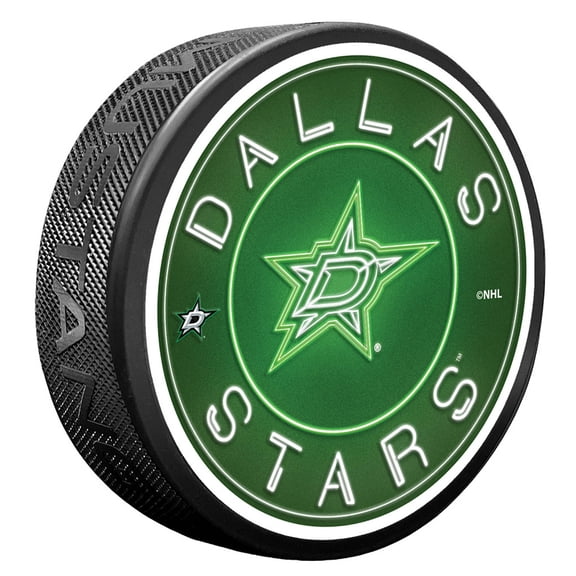 Dallas Stars Neon Replicated Puck