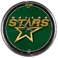 thumbnail image 1 of Dallas Stars Round Chrome Wall Clock, 1 of 2