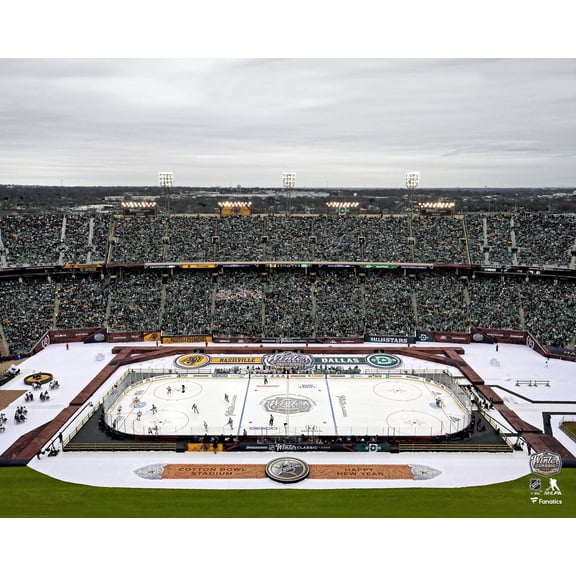 Dallas Stars vs, Nashville Predators Unsigned 2020 NHL Winter Classic Overhead Photograph