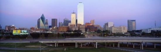 Dallas TX Canvas Art - Panoramic Images (36 x 12)