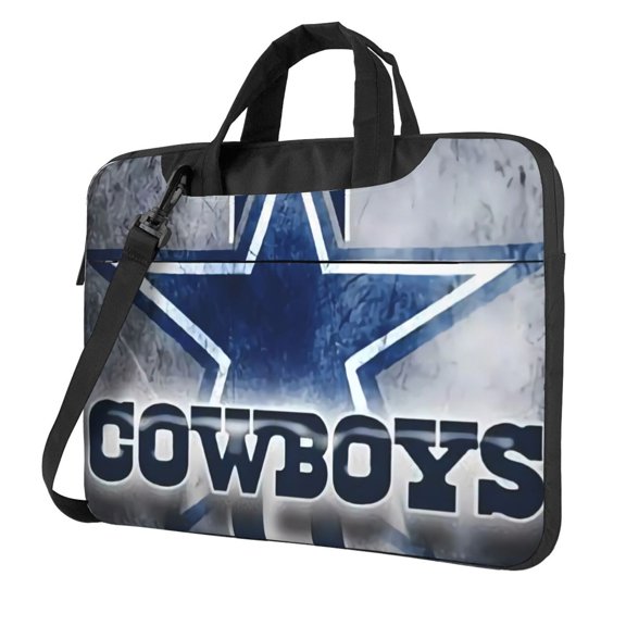 Dallas Team Customized Ultra-Thin Portable Single-Shoulder Laptop Bag 14in/15.6in Shockproof Soft Lining Double Zipper Computer Bag Three-Layer Storage Space