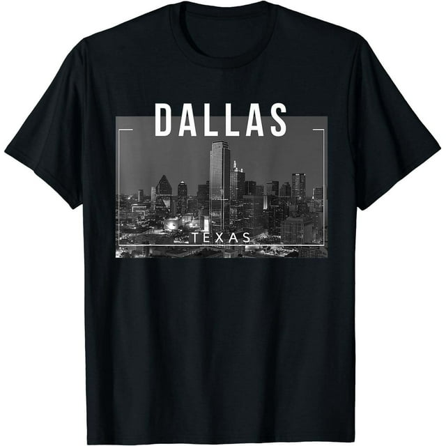 Dallas Texas Skyline Graphic Tee T-Shirt - Show Your Love for Big D and