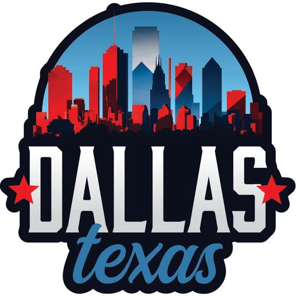 Dallas Texas Souvenir Decorative Vinyl Decal Sticker (3-Inch)