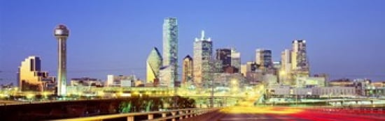 Dallas Texas USA Canvas Art - Panoramic Images (36 x 12)