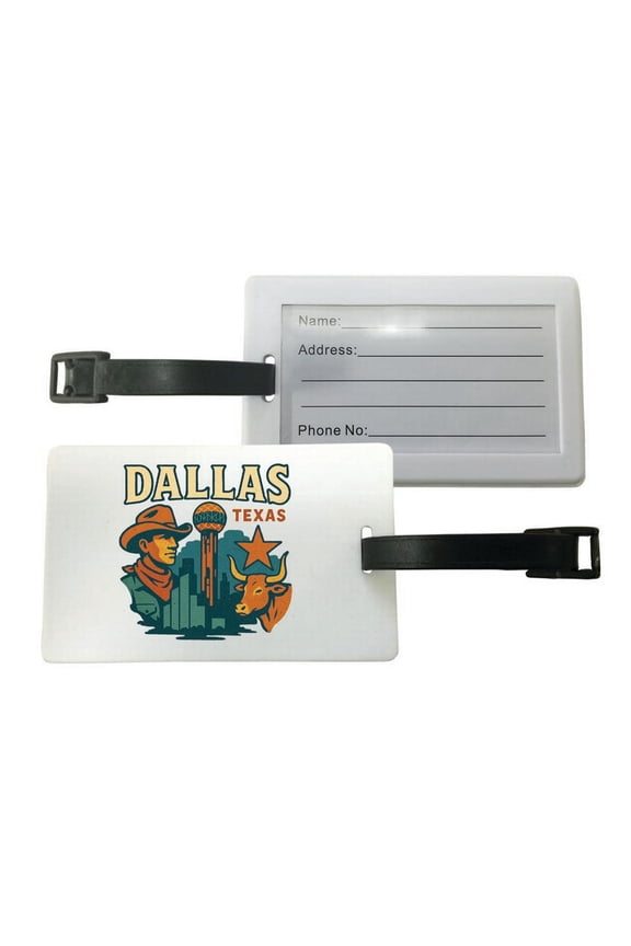 Dallas Texas Vintage Design Souvenir Luggage Tag