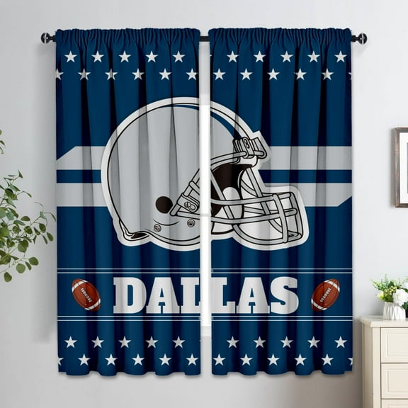 Dallas Themed Blackout Curtain Panels, 72"Wx63"L, 2 Piece