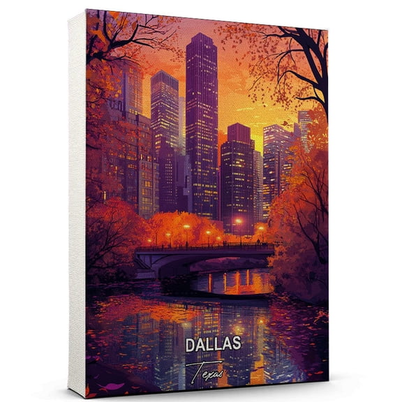 Dallas Travel Global Destination Canvas  Texas Canvas  Celebrate Your Favorite Destination  A Sophisticated Touch to Any Room
